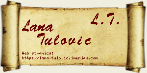 Lana Tulović vizit kartica